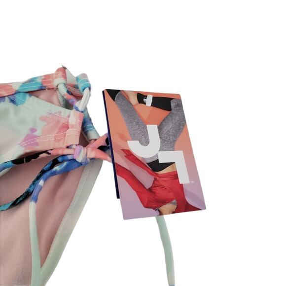 2 FOR $5 SALE NWT Joy Lab Tie Hipster Bikini Bottom Medium Blue Floral - Picture 6 of 10